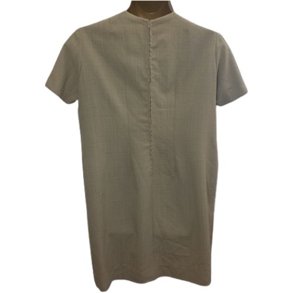 Size 18 Linen Look Below Knee Short Sleeve Sheath Dress - Picture 5 of 6